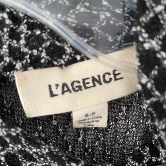 L’Agence Nico Fishnet Sheer Bodysuit Black Silver size small - Picture 9 of 10